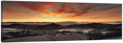 Magic Sunset Over Peaceful Landscape Canvas Art Print - Annabelle Chabert