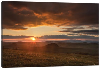 Peaceful Sunset In Nature Canvas Art Print - Annabelle Chabert