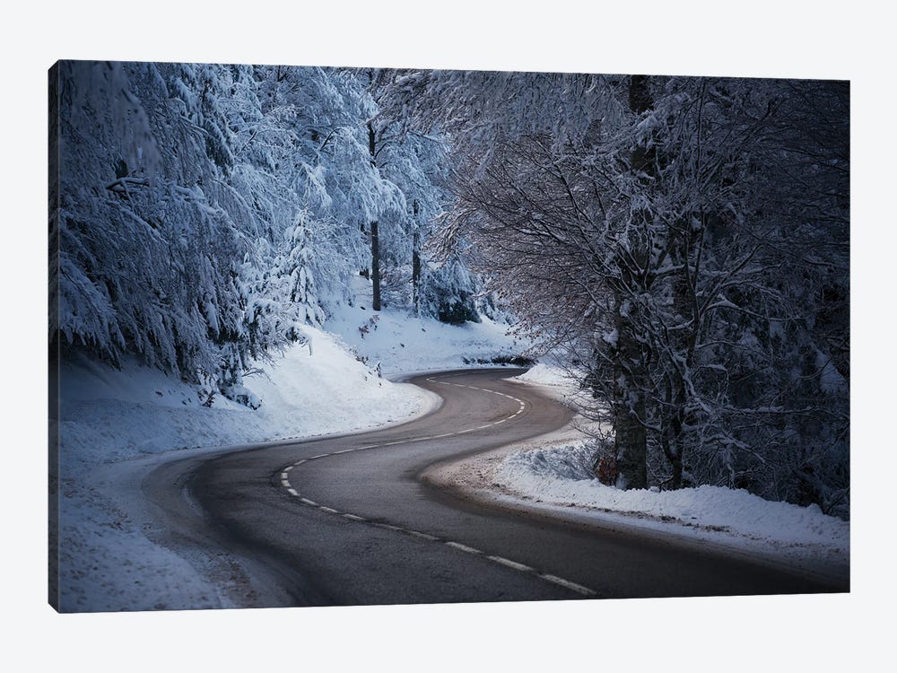 Winding Road In The Snow by Annabelle Chabert 1-piece Canvas Art