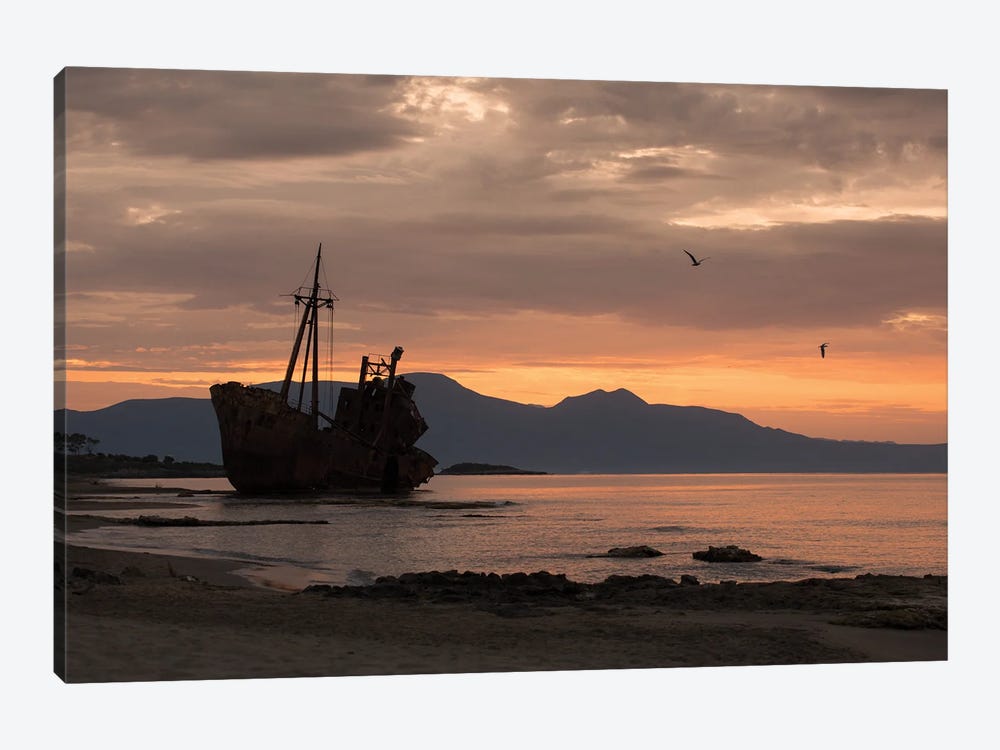 The Ghost Ship - Greece by Annabelle Chabert 1-piece Canvas Artwork