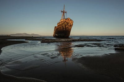 The Gost Ship - Greece II by Annabelle Chabert metal wall art