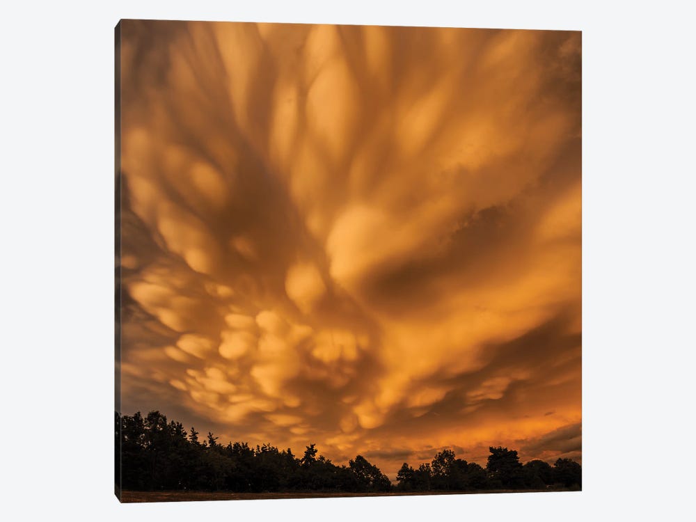Mamatus Clouds At Sunset - Sky In Fire by Annabelle Chabert 1-piece Canvas Art Print