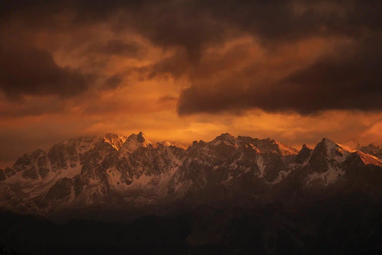 French Alps At Sunset