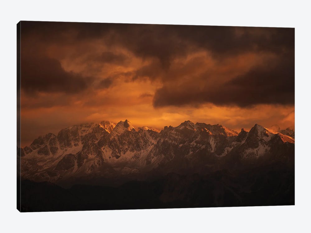 French Alps At Sunset by Annabelle Chabert 1-piece Canvas Wall Art