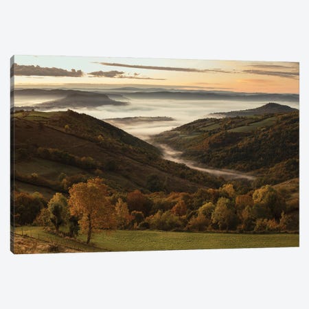 Above The Fog On An Autumn Morning Canvas Print #AAB63} by Annabelle Chabert Canvas Artwork