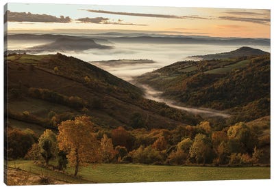 Above The Fog On An Autumn Morning Canvas Art Print - Annabelle Chabert