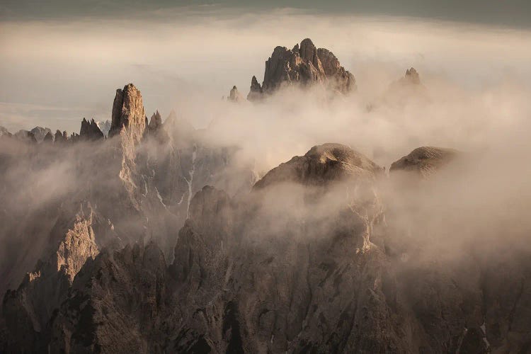 Wild Dolomites Moutains In Italy