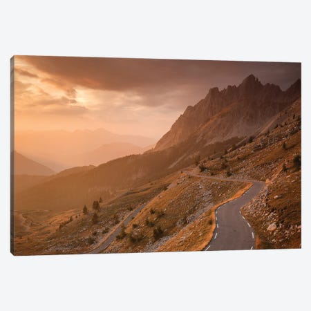 Road To The Mountains At Sunrise Canvas Print #AAB72} by Annabelle Chabert Canvas Art Print