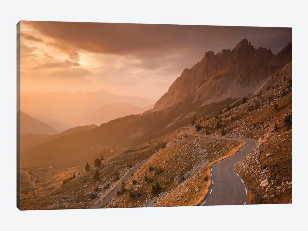 Road To The Mountains At Sunrise by Annabelle Chabert 1-piece Canvas Wall Art