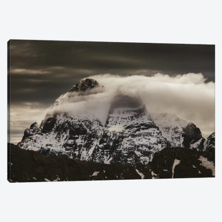 Alps Summit Playing With The Clouds Canvas Print #AAB75} by Annabelle Chabert Canvas Wall Art