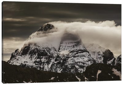 Alps Summit Playing With The Clouds Canvas Art Print - Annabelle Chabert