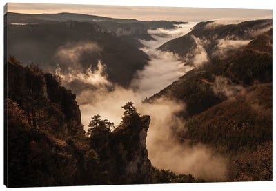 River Of Clouds In The Canyon Canvas Art Print - Annabelle Chabert