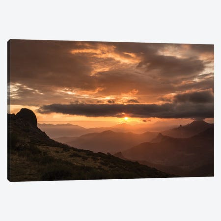 First Light In The Picos De Europa Moutains - Spain Canvas Print #AAB92} by Annabelle Chabert Canvas Print