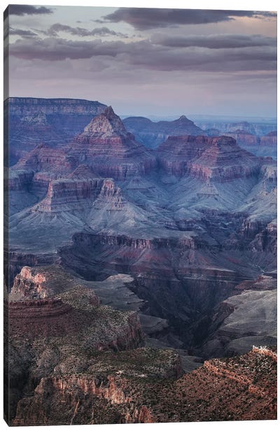 Grand Canyon At The End Of The Day Canvas Art Print - Grand Canyon National Park