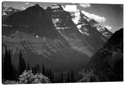 In Glacier National Park II Canvas Art Print - Black & White Photography