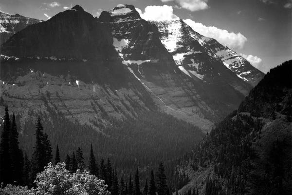 Large Black & White Art - Canvas Prints: In Glacier National Park II by Ansel Adams