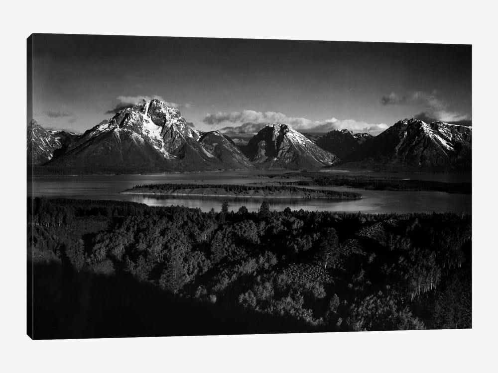 Mt. Moran and Jackson Lake from Signal Hill by Ansel Adams 1-piece Canvas Wall Art