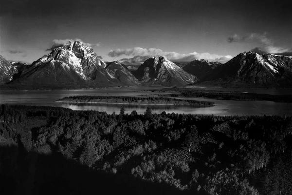 Ansel Adams: Mt. Moran and Jackson Lake from Signal Hill by Ansel Adams