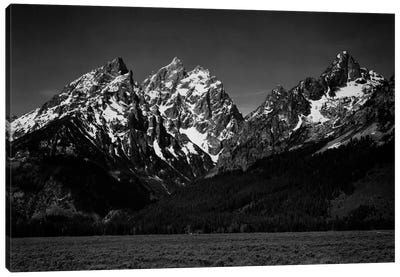 Grand Teton XI Canvas Art Print - Black & White Scenic