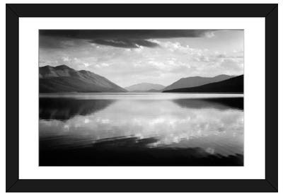 Evening, McDonald Lake, Glacier National Park Paper Art Print - Ansel Adams