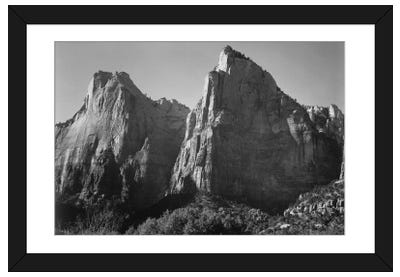 Court of the Patriarchs, Zion National Park Paper Art Print - Ansel Adams
