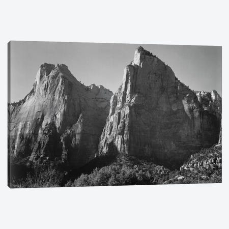 Court of the Patriarchs, Zion National Park Canvas Print #AAD30} by Ansel Adams Canvas Print