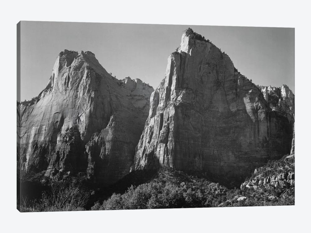 Court of the Patriarchs, Zion National Park by Ansel Adams 1-piece Canvas Artwork
