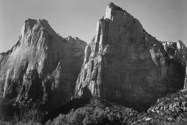 Ansel Adams: Court of the Patriarchs, Zion National Park by Ansel Adams