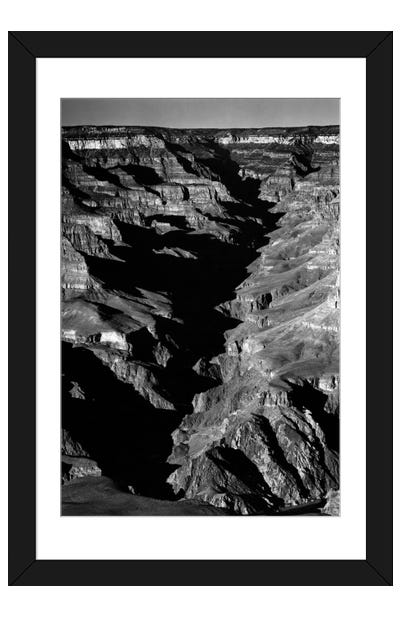 Grand Canyon From S. Rim, 1941 Paper Art Print - Ansel Adams