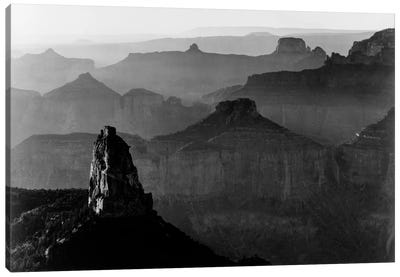 Grand Canyon National Park III Canvas Art Print - Black & White Photography