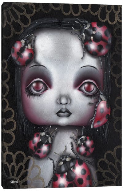 Ladybug Girl Canvas Art Print - Abril Andrade