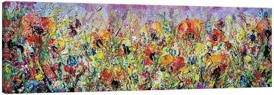 Les Fleurs II Canvas Art Print - Abstract Floral & Botanical Art