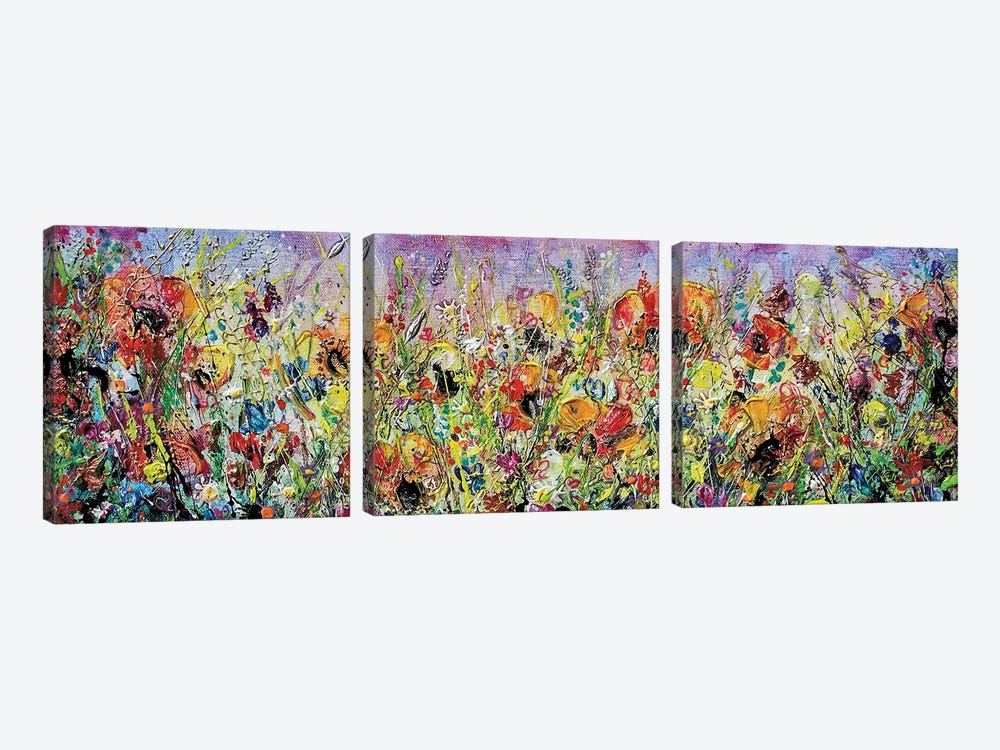 Les Fleurs II by Andrew Alan Johnson 3-piece Canvas Print