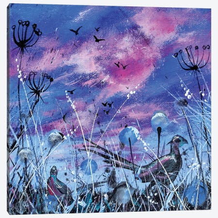 Twilight Pheasants Canvas Print #AAJ17} by Andrew Alan Johnson Canvas Wall Art