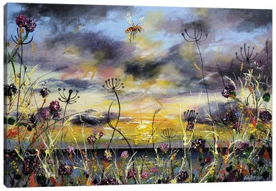 Thistles On The Headland Canvas Art Print - Andrew Alan Johnson