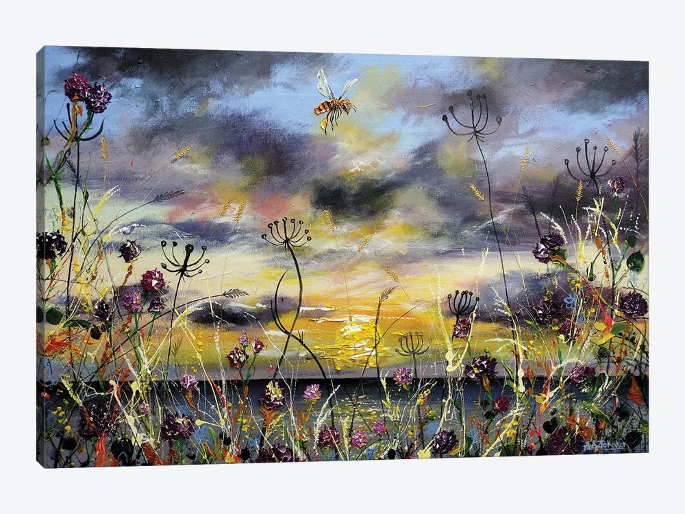 Thistles On The Headland by Andrew Alan Johnson 1-piece Canvas Print