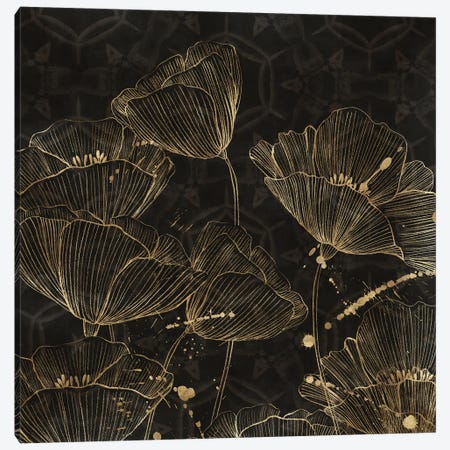 Midnight Blossoms II Canvas Print #AAK14} by Aria K Canvas Art Print
