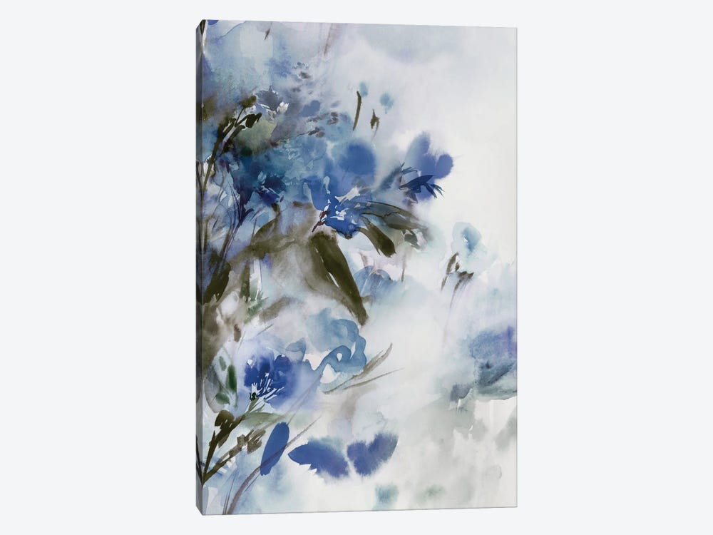 Blue Flowers II by Aria K 1-piece Canvas Artwork
