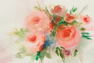 Dreamy Florals I by Aria K framed canvas print