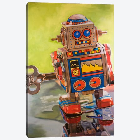 Mini Robot Canvas Print #AAL13} by Andrea Alvin Canvas Print