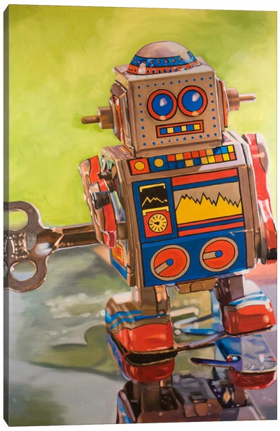 Mini Robot Canvas Art Print - Andrea Alvin