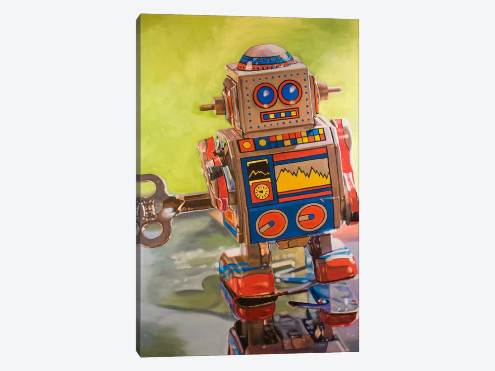 Mini Robot by Andrea Alvin 1-piece Canvas Art
