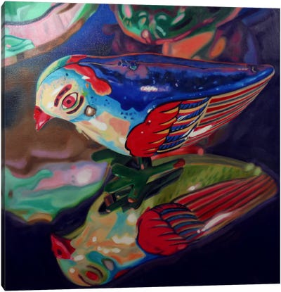 Tin Bird Canvas Art Print - Andrea Alvin