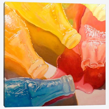 Wax Bottles Canvas Print #AAL29} by Andrea Alvin Canvas Art