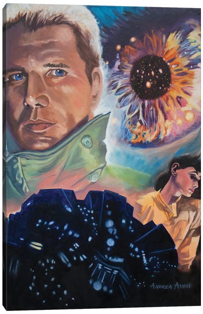 Blade Runner Canvas Art Print - Harrison Ford