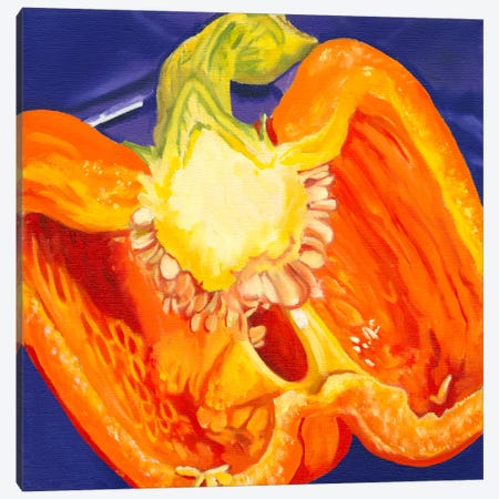 Cut Pepper Canvas Print #AAL4} by Andrea Alvin Canvas Art