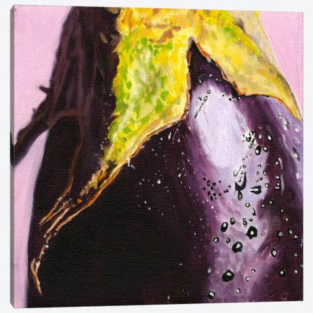 Eggplant Canvas Print #AAL6} by Andrea Alvin Canvas Art