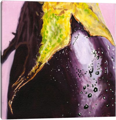 Eggplant Canvas Art Print - Photorealism Art