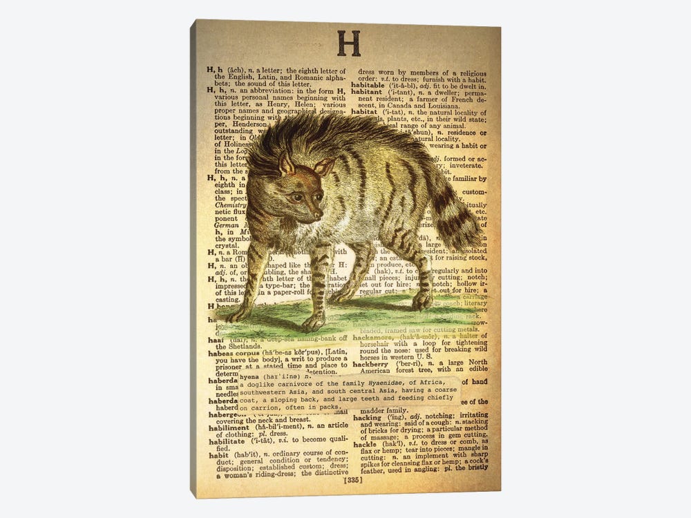 H - Hyena by 5by5collective 1-piece Art Print