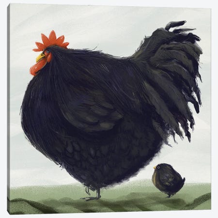 Chonky Orpington Chicken Canvas Print #AAN29} by Annada N. Menon Canvas Artwork